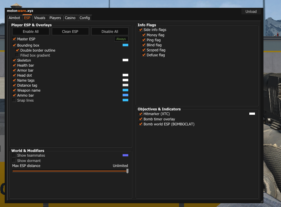 melonware.xyz CS2 External Menu